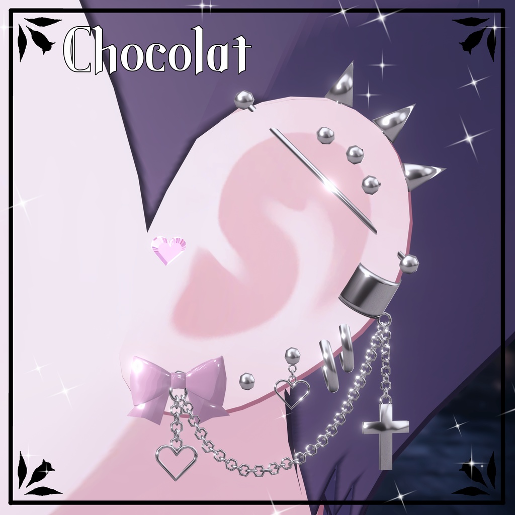 【15アバター対応】♡CroixHeart♡ ピアスセット