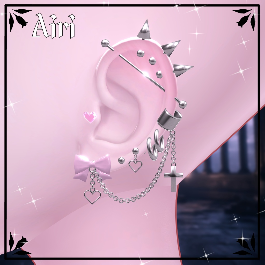 【15アバター対応】♡CroixHeart♡ ピアスセット