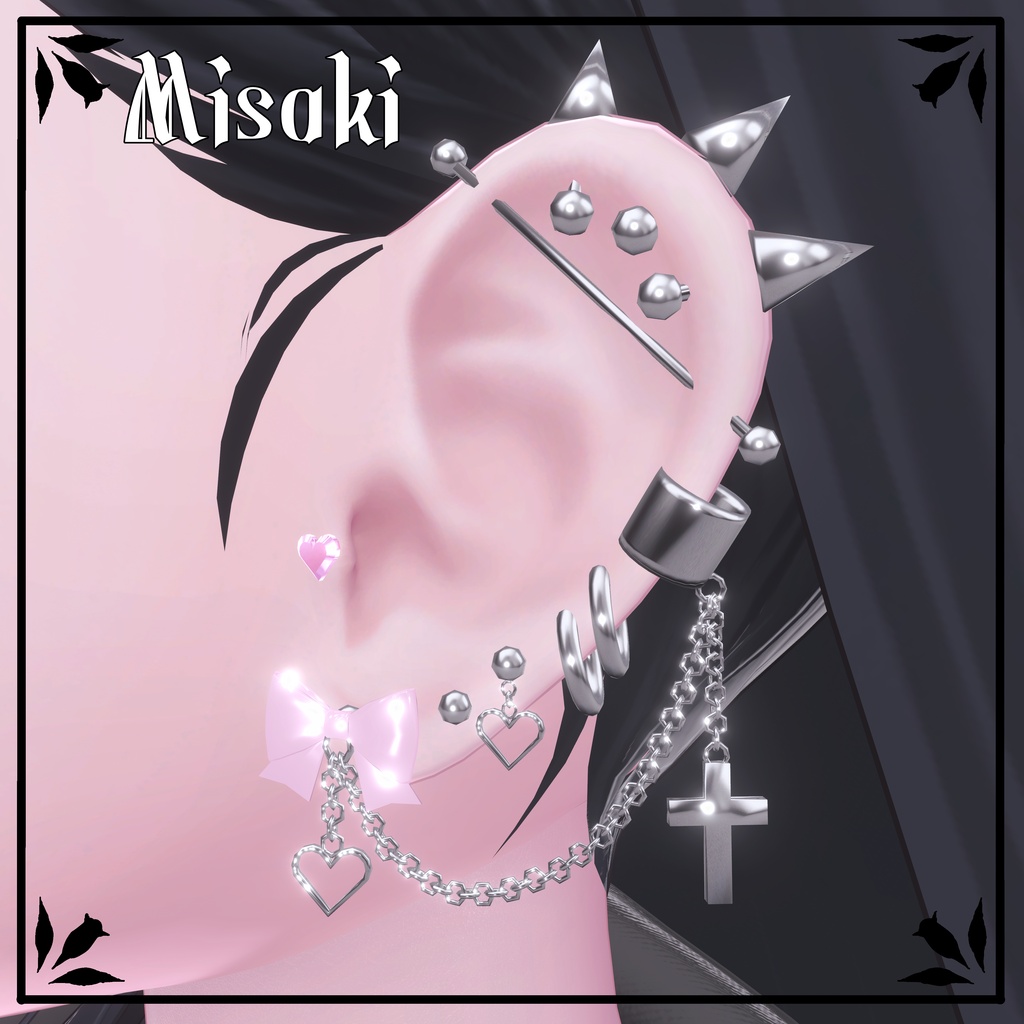 【15アバター対応】♡CroixHeart♡ ピアスセット