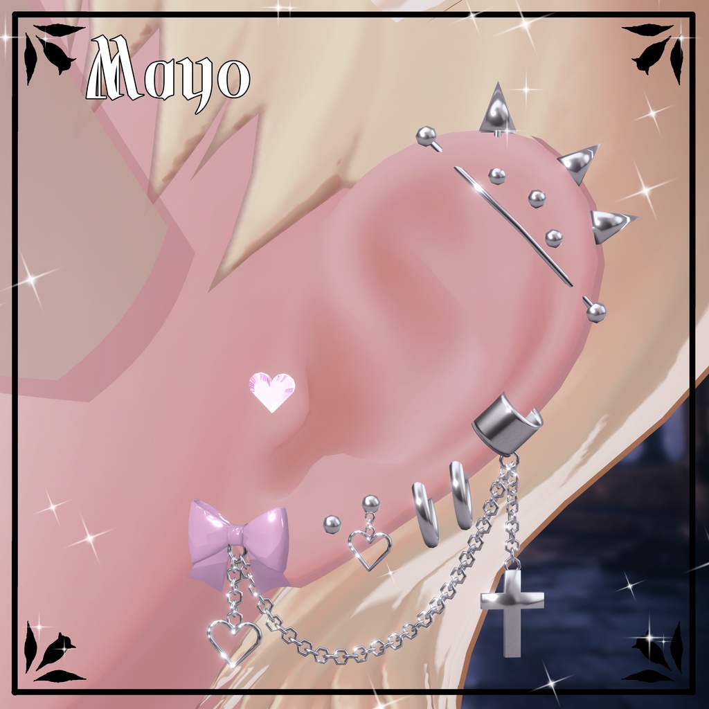 【15アバター対応】♡CroixHeart♡ ピアスセット
