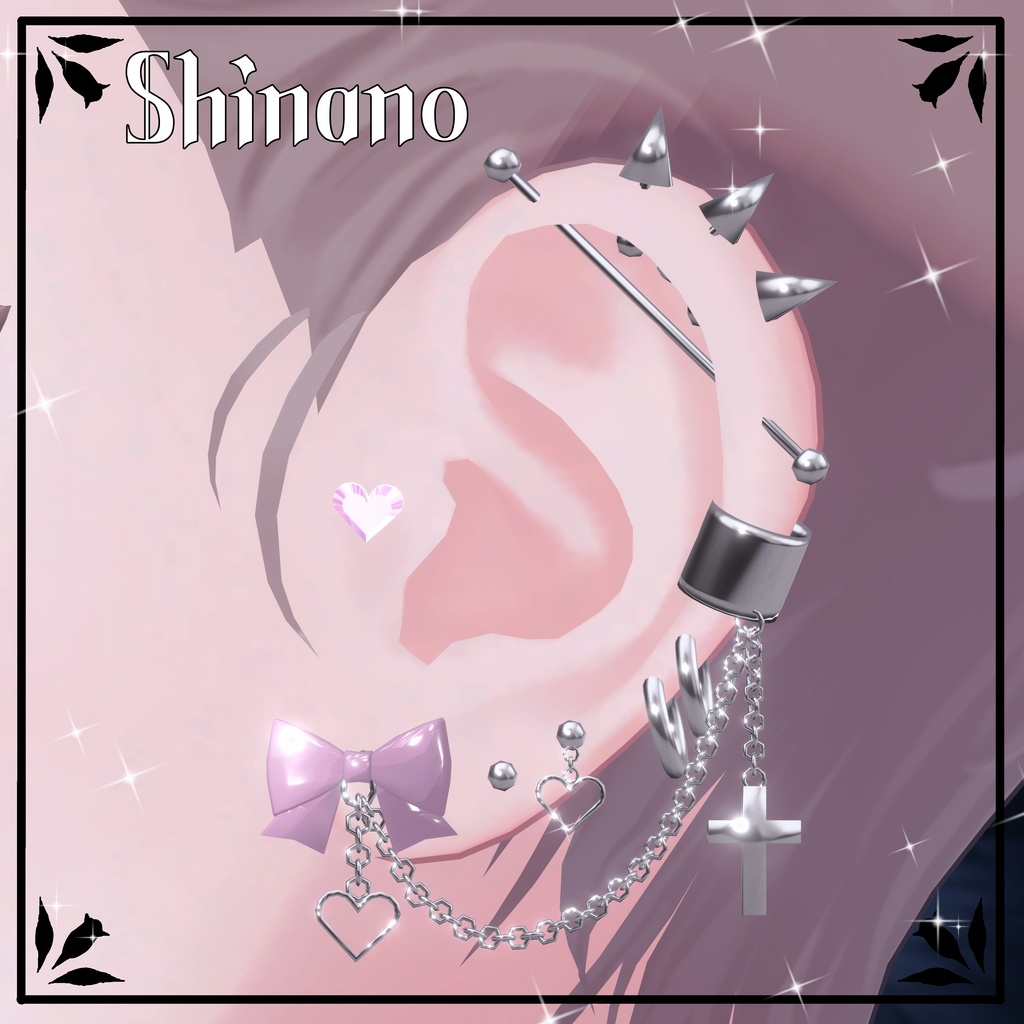 【15アバター対応】♡CroixHeart♡ ピアスセット