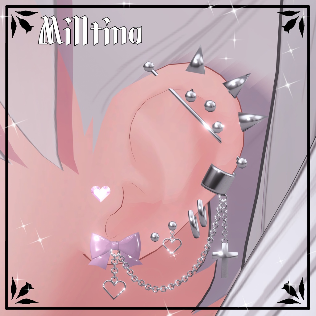 【15アバター対応】♡CroixHeart♡ ピアスセット