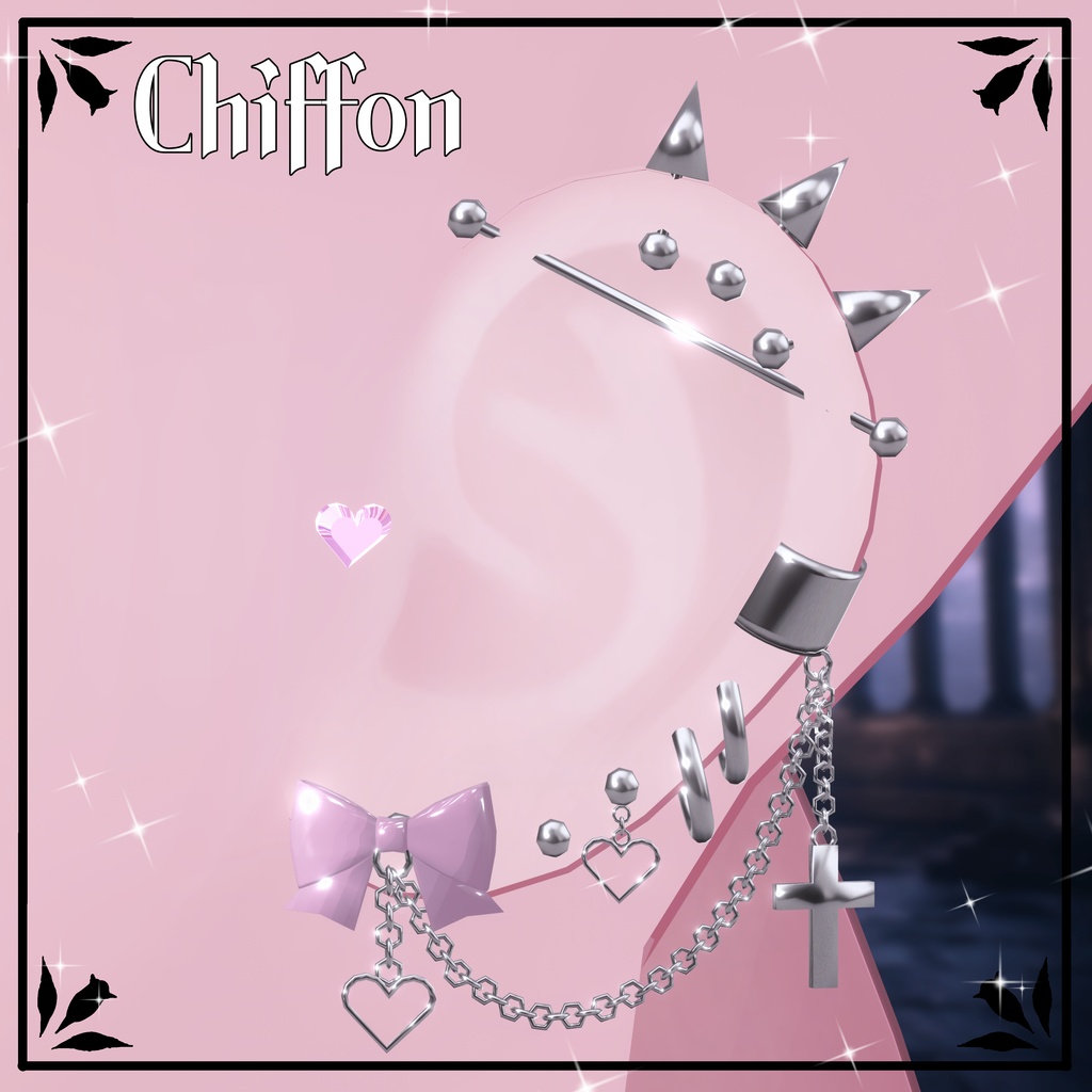 【15アバター対応】♡CroixHeart♡ ピアスセット