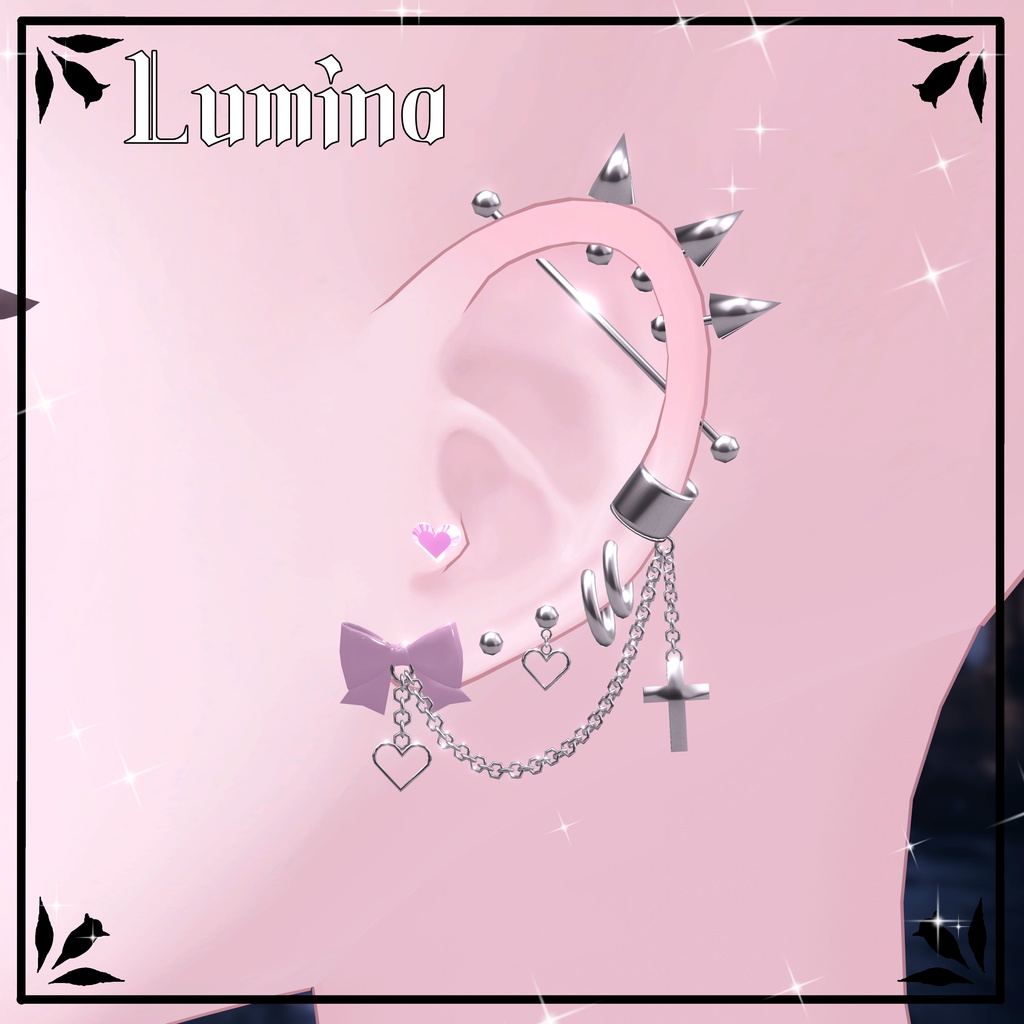 【15アバター対応】♡CroixHeart♡ ピアスセット