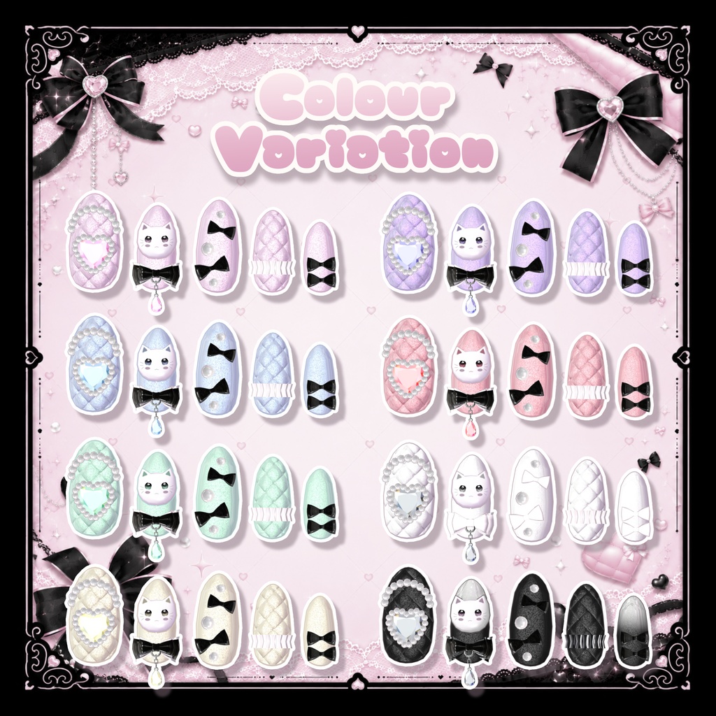 販売記念セール✨【20アバター対応】♡にゃんにゃんどろっぷ♡ CuteCatNail