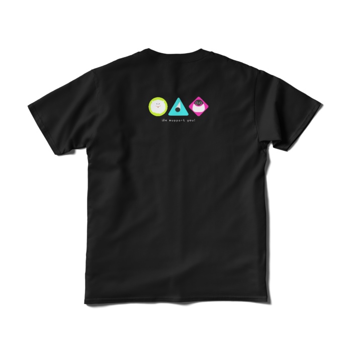 00課 ●▲◆Tシャツ(ホワイト/ブラック)