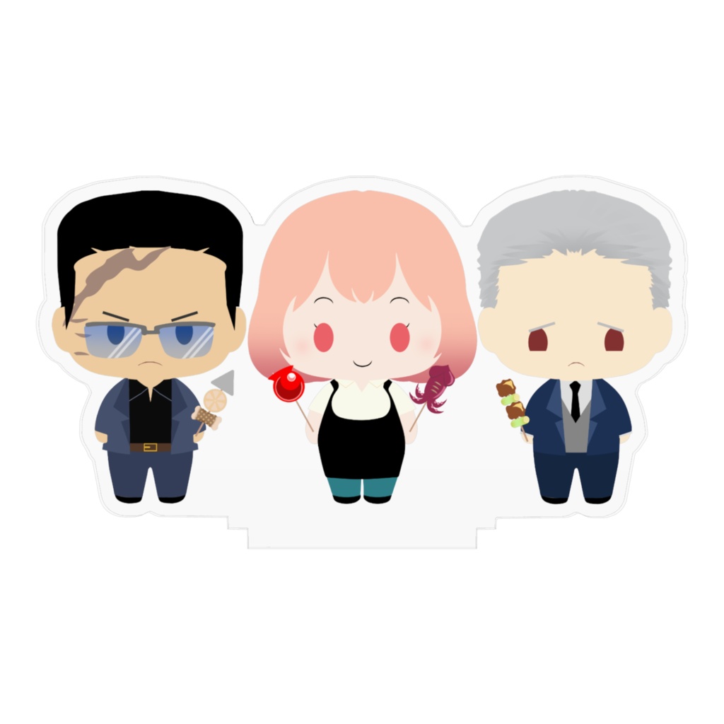 00課アクリルフィギュア-屋台トリオ