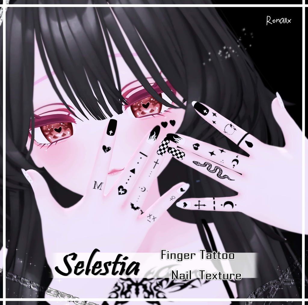【セレスティア】Nail and Finger Tattoo Texture