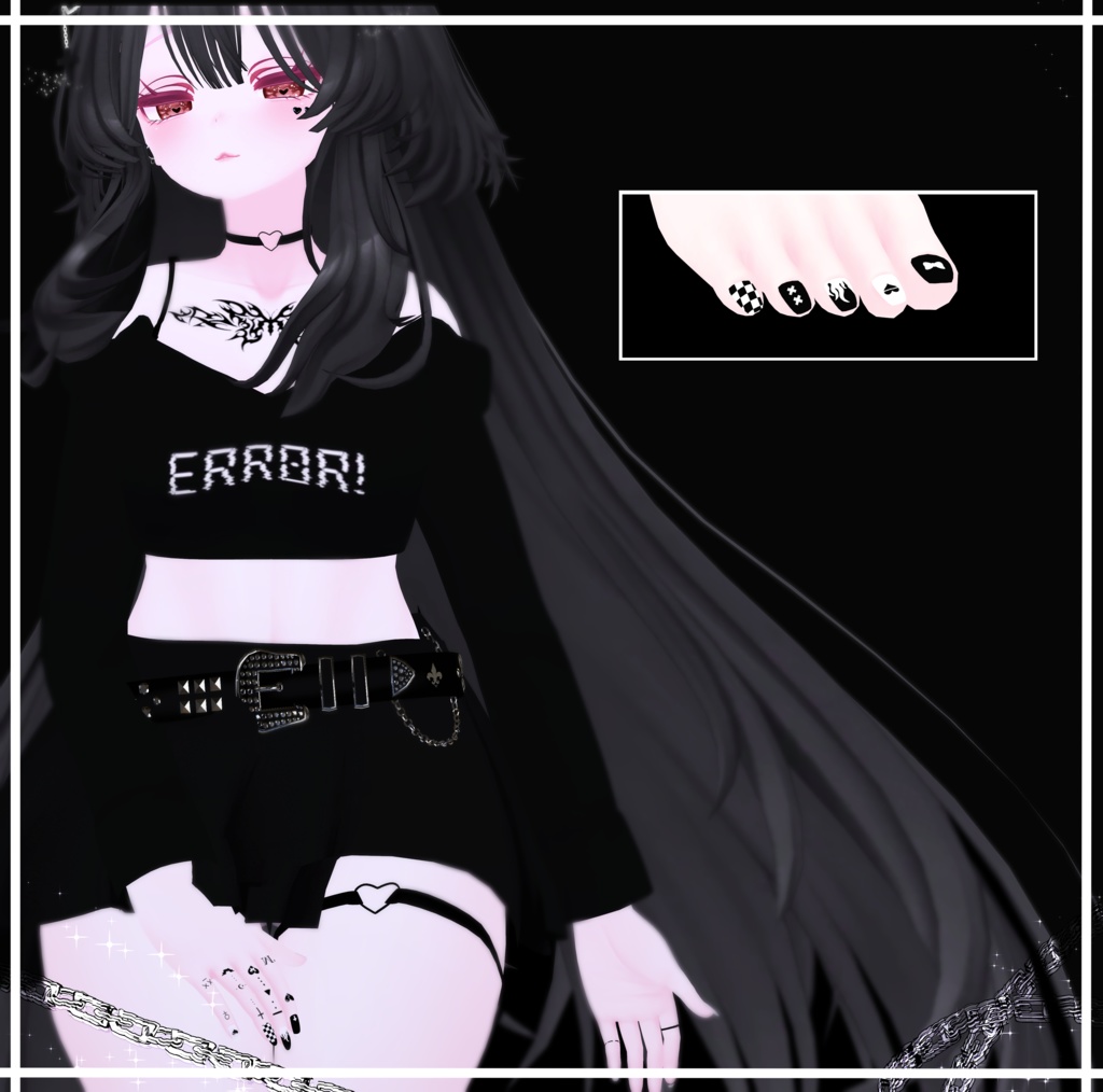 【セレスティア】Nail and Finger Tattoo Texture