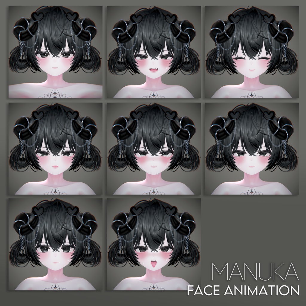 【マヌカ】Face Animation & Poi Material Setting
