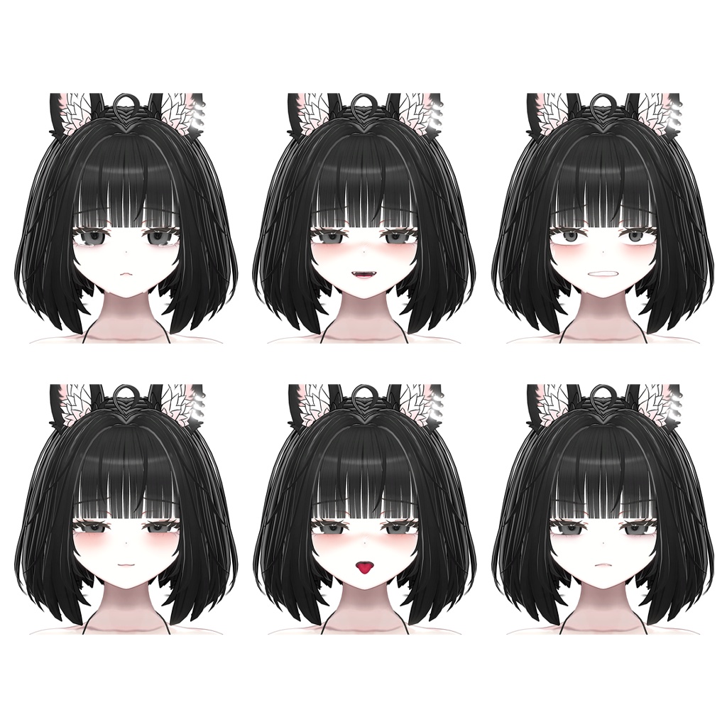 【キシャ】MAKEUP & EYE & Face Blendshape ( Face animation )