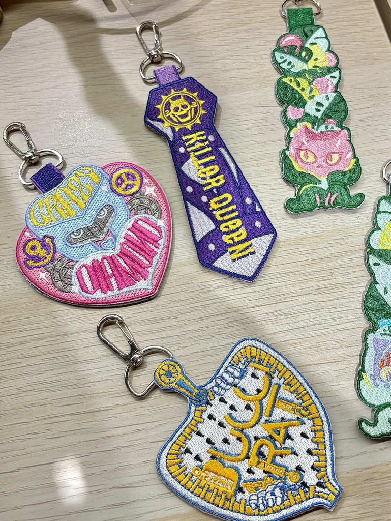 【非公式】ジョジョの奇妙な冒険 四部 刺繍ワッペンキーホルダー