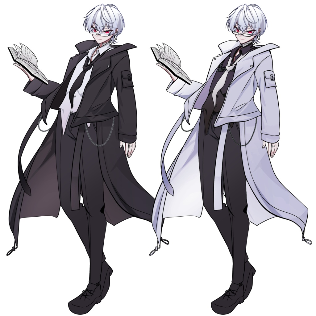 立ち絵素材▼白髪の男性