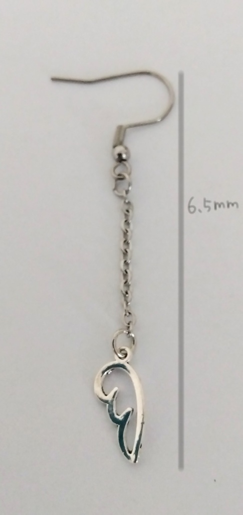 ピアス 羽 チェーン ステンレス