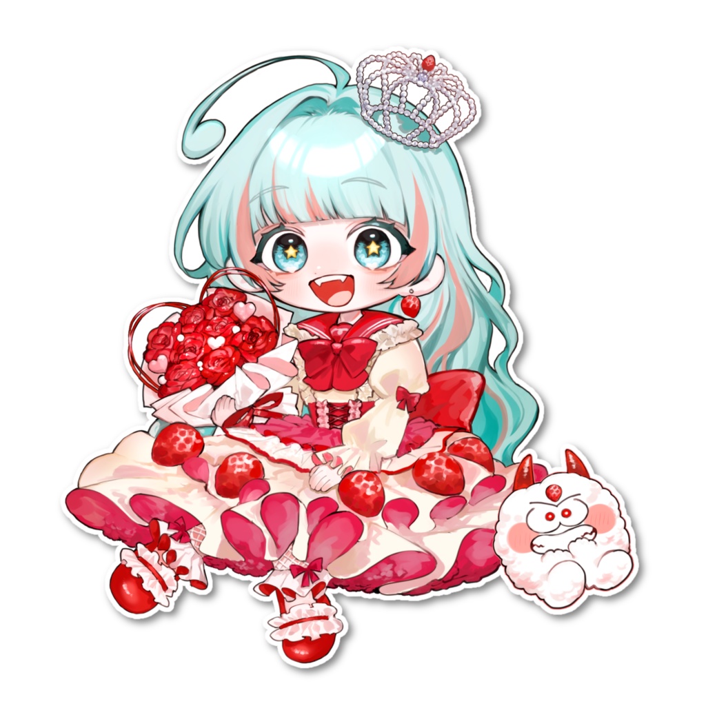 【ステッカー】ケーキ衣装SD