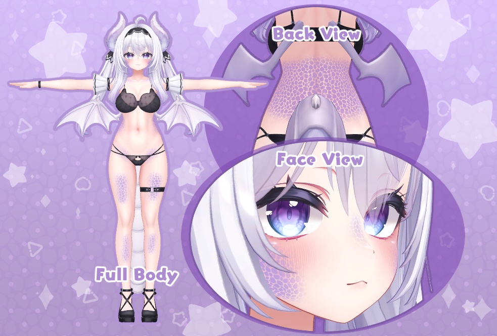 「For 愛莉」Dragon Scales body / face Texture 🐉