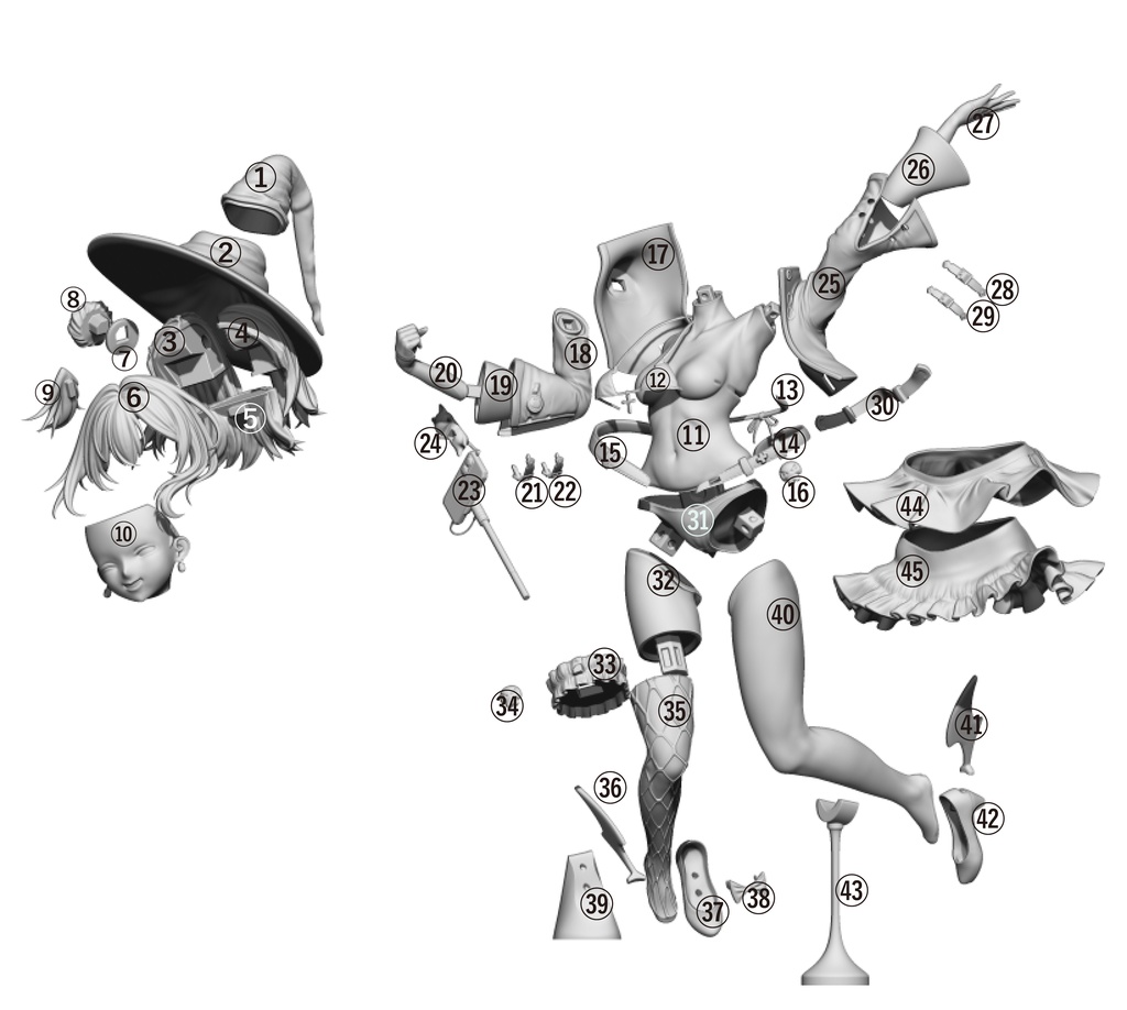 アズールレーン ヤーデ イイコのときめきマジックver 未塗装ガレージキット