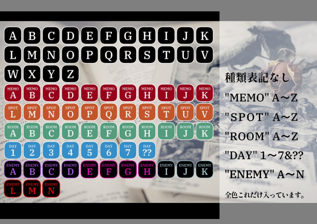 【無料あり】アルファベットアイコン【TRPG/ココフォリア向け】