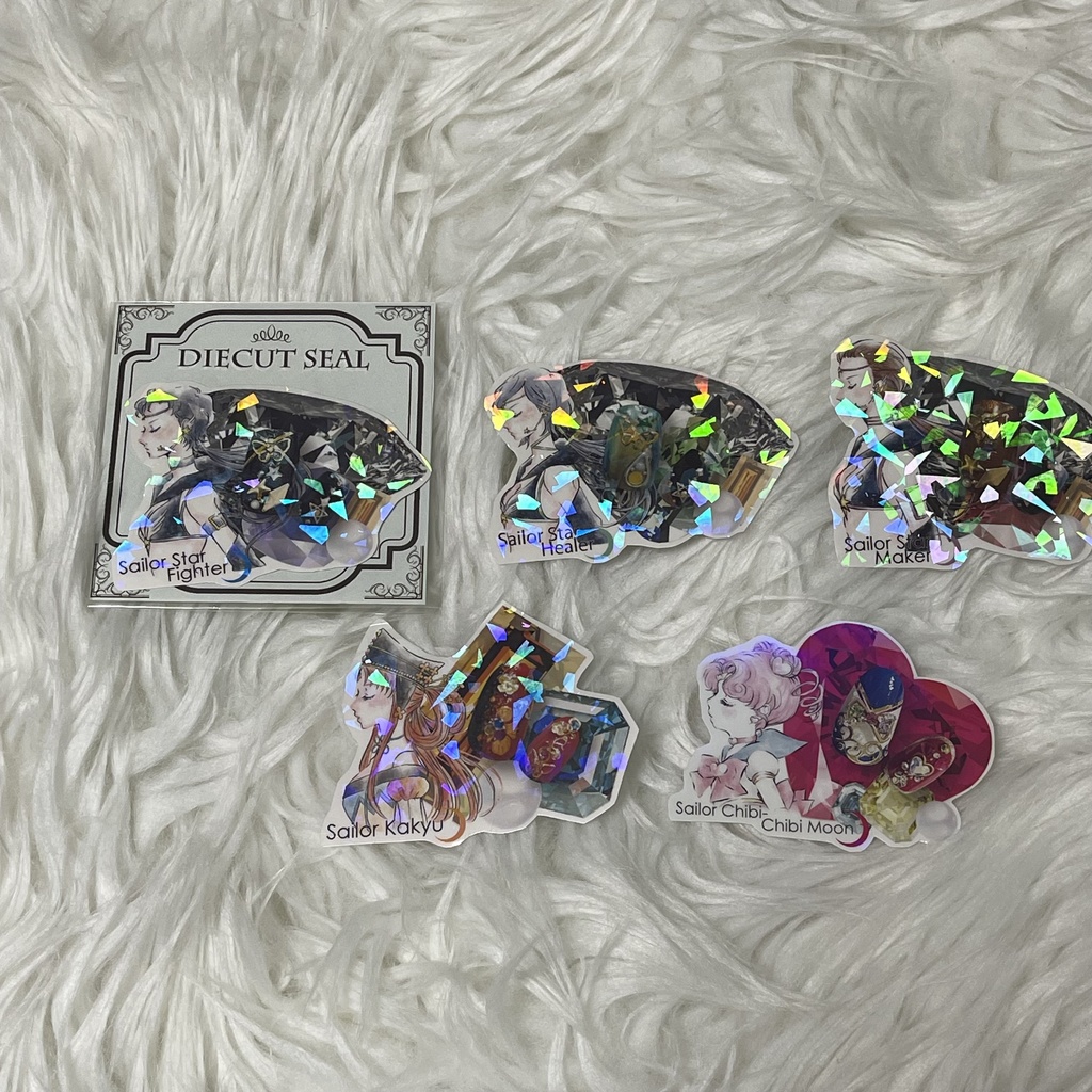 セーラームーン　ダイカットシール　Cセット