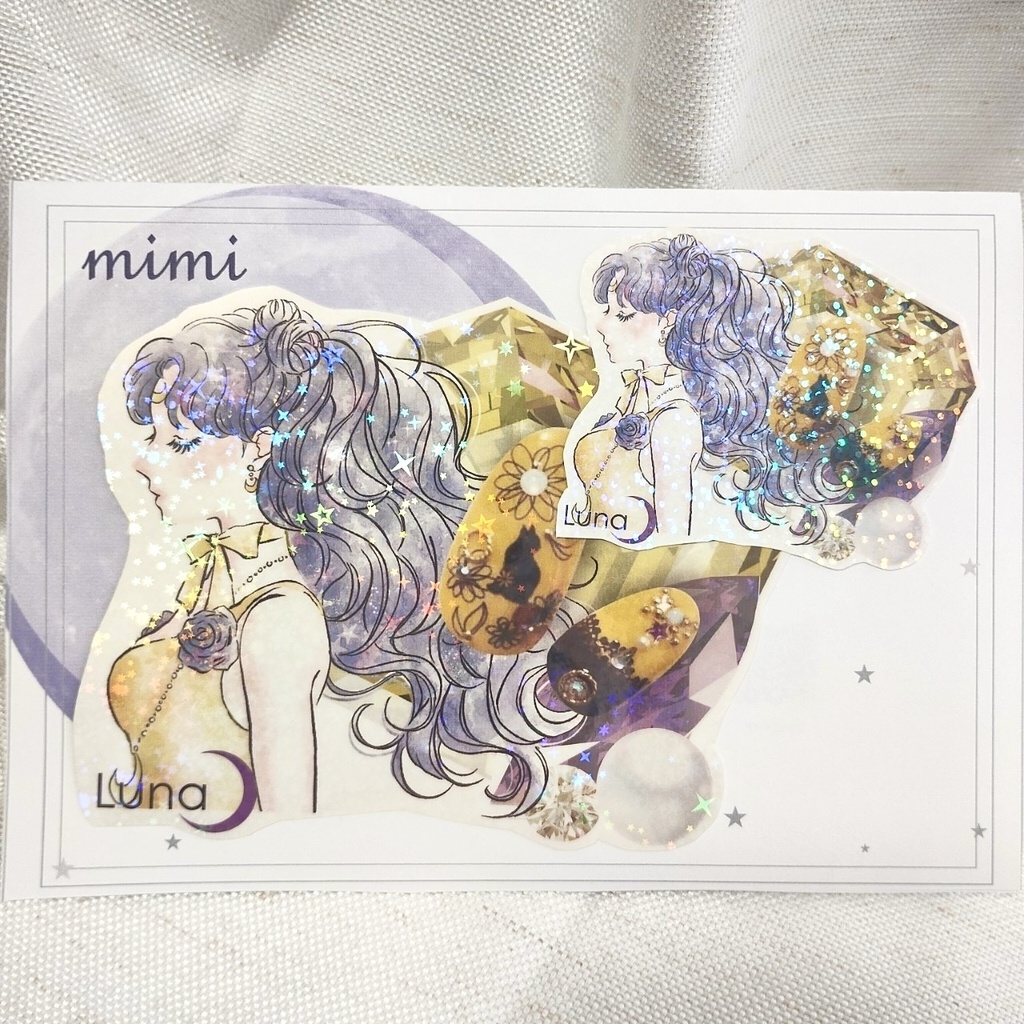 ルナ（人間バージョン）　ホロステッカー　2枚セット