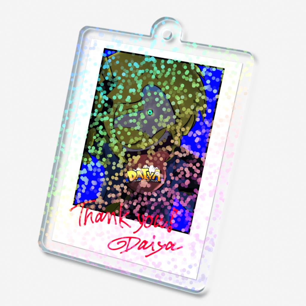 (ホログラムver.)だいや新衣装ブロマイド風アクリルキーホルダー/治安悪め