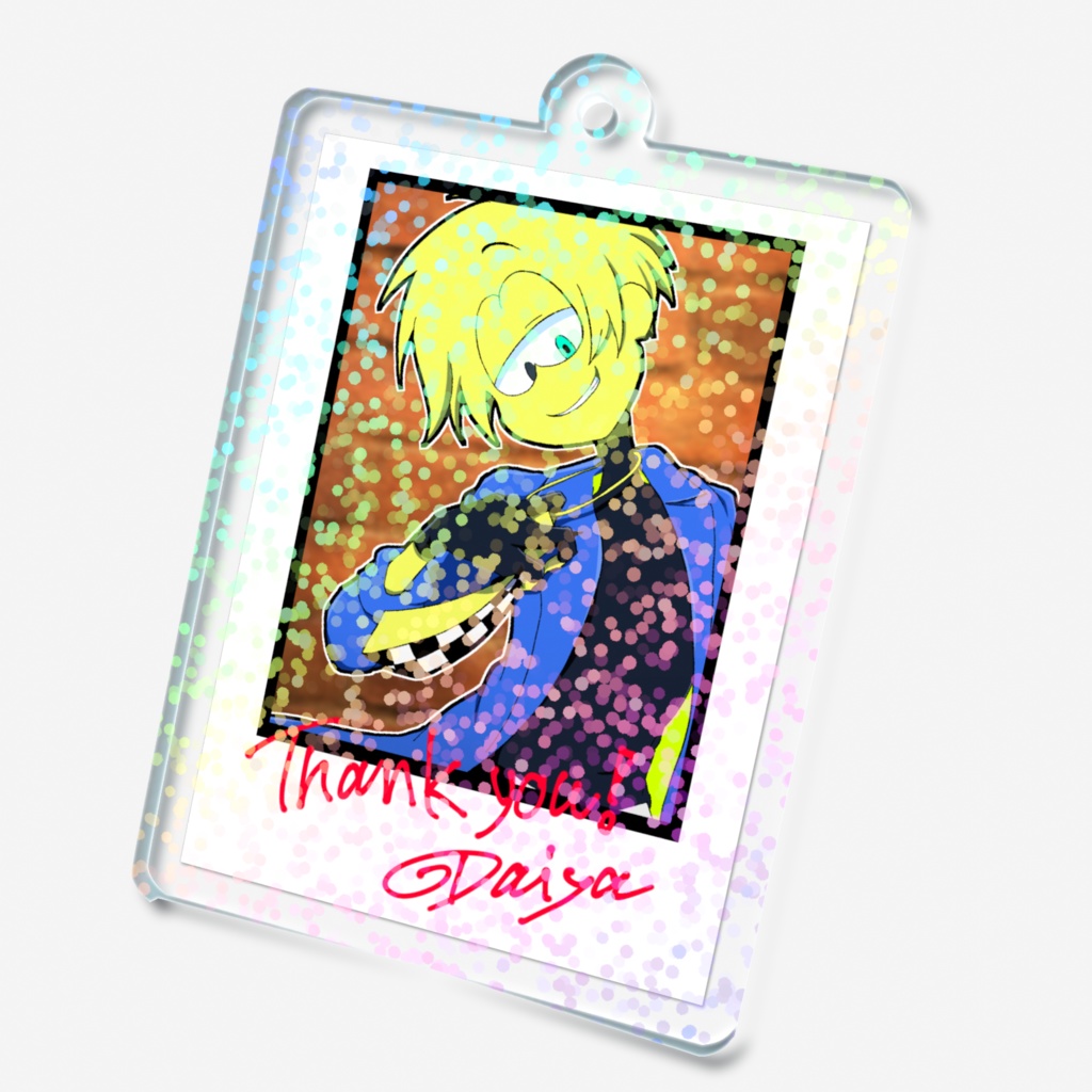 (ホログラムver.)だいや新衣装ブロマイド風アクリルキーホルダー/ドヤ顔強め