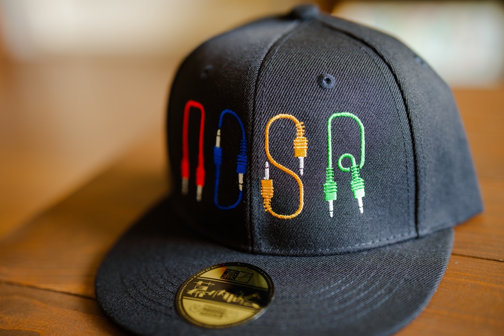 パッチケーブル ADSR スナップバック刺繍キャップ(BK・受注生産/納期7-10日)