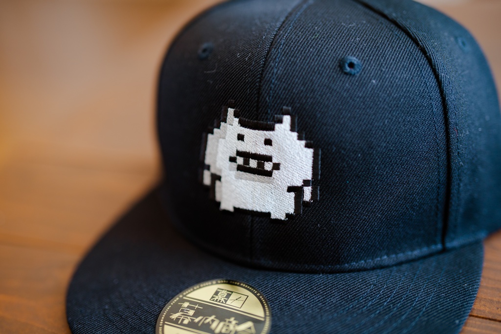 8bit/マーク スナップバック刺繍キャップ(BK・受注生産/納期7-10日)