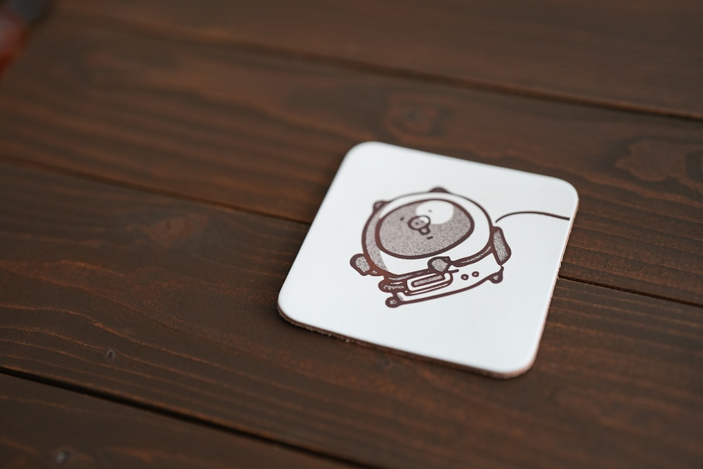 【郵便書簡発送】EP『K,O vs マーク』Space Pork レザーコースター(ハイレゾ音源DLコード刻印)