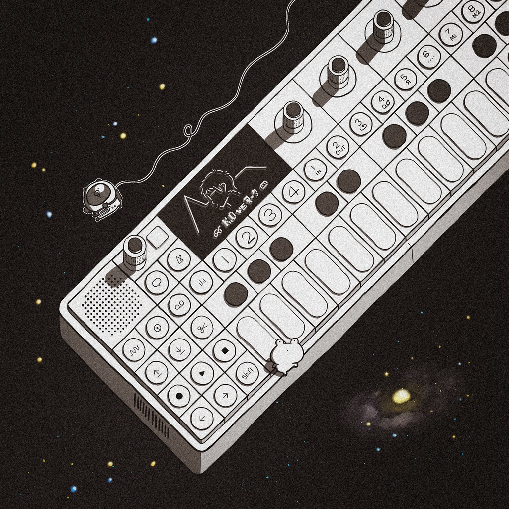 【郵便書簡発送】EP『K,O vs マーク』Space Pork レザーコースター(ハイレゾ音源DLコード刻印)