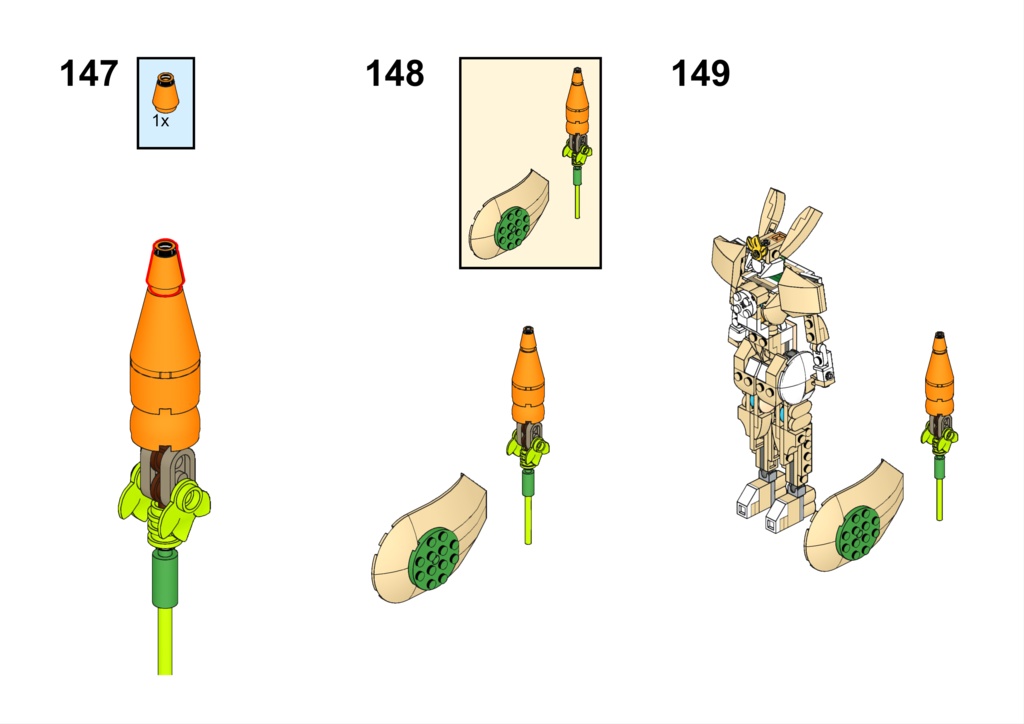 【Instruction】31162セットの組み替えうさぎロボット