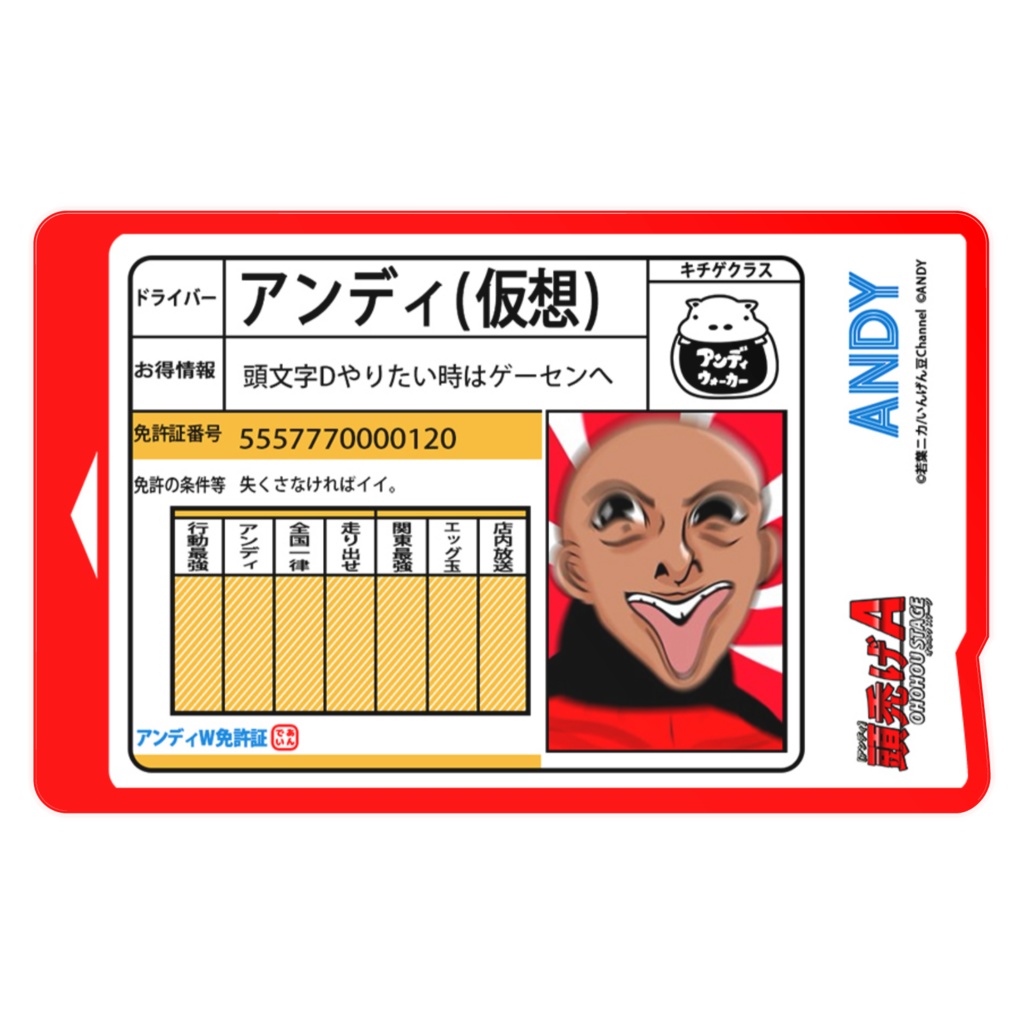 アンディの免許証