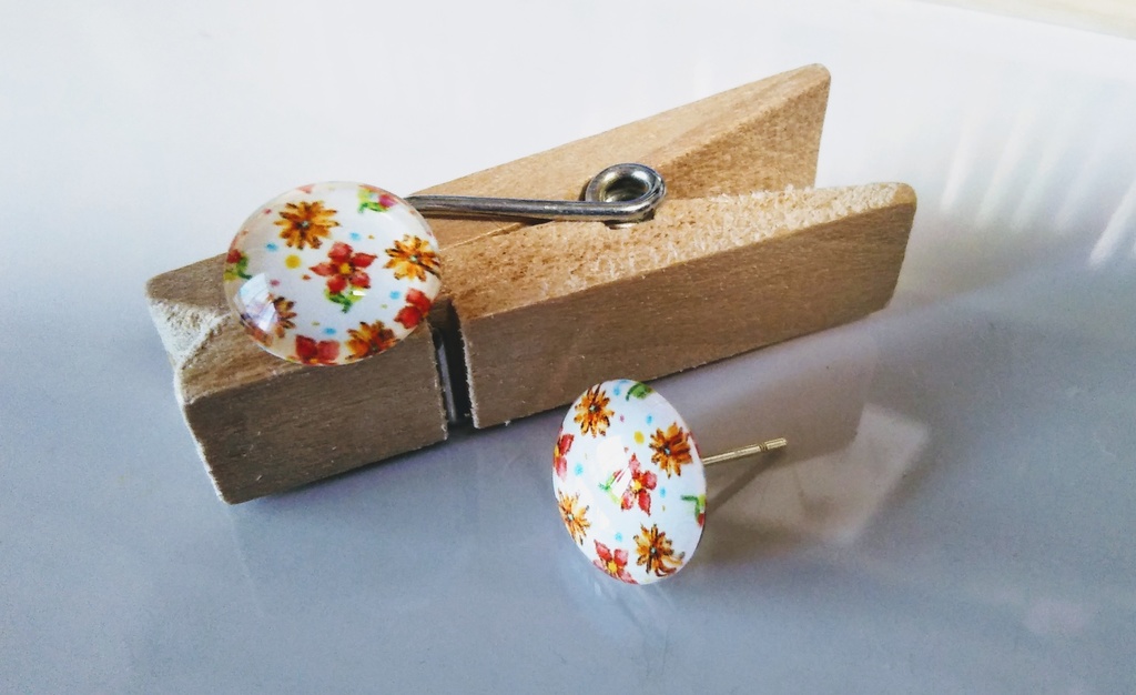 【3セット500円】花柄スタッドピアス