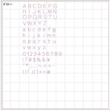 <スキャンカット用>英数字がストロークでドローできるデータ(ゴシック)
