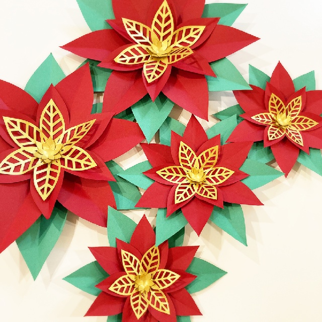 ポインセチアが作れる カットデータ