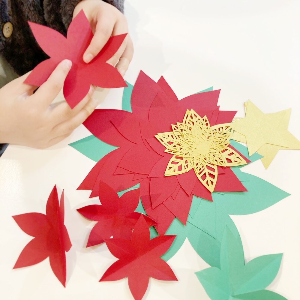 ポインセチアが作れる カットデータ