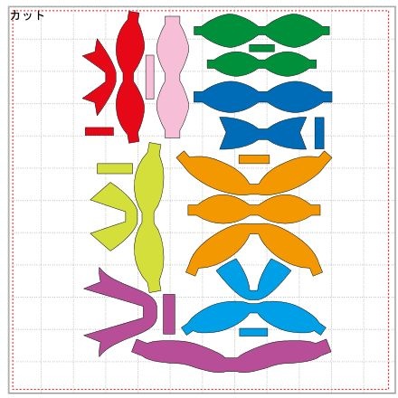 3Dリボンのカットデータ