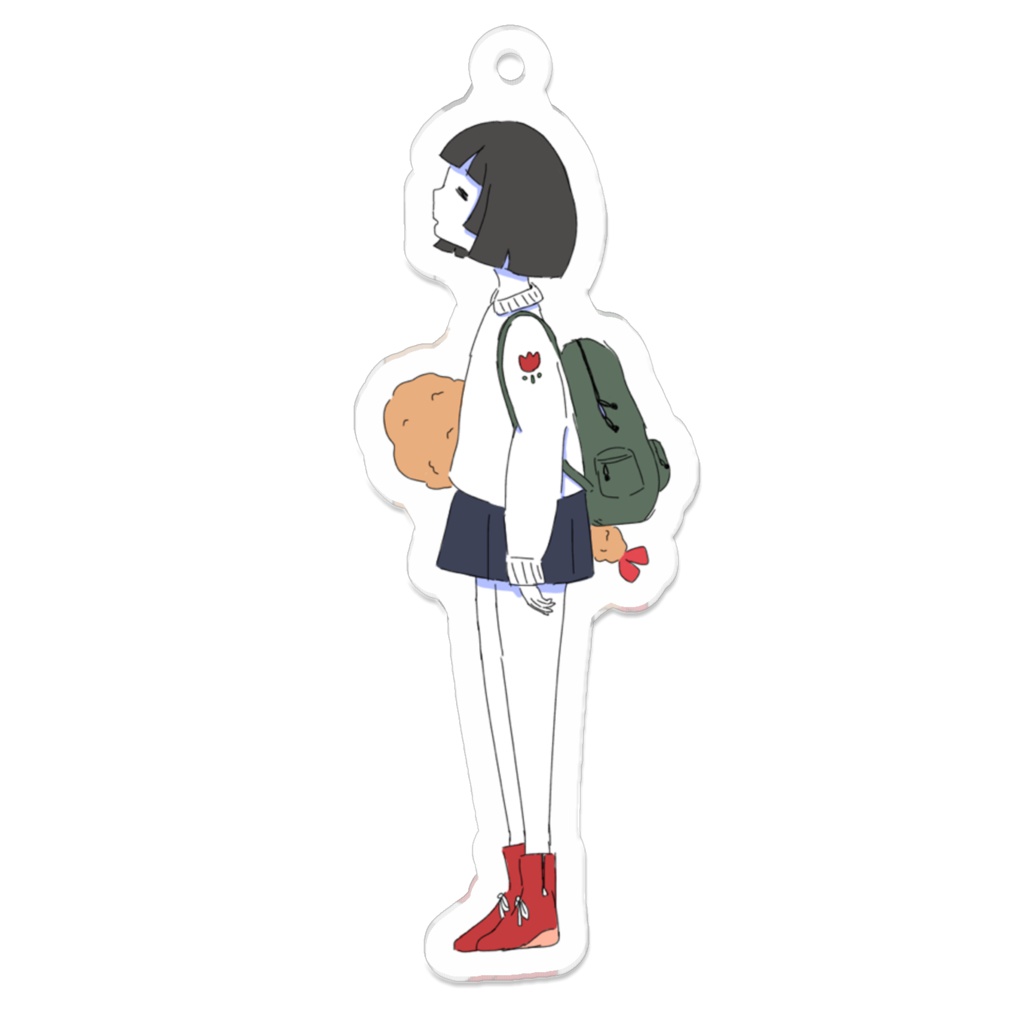 えびふらい持ってるおんなのこアクリルキーホルダー