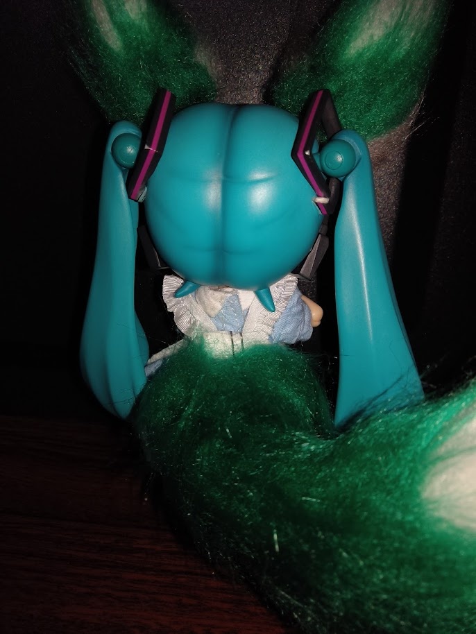 ハンドメイド_ねんどろいどどーる用_ケモミミ・尻尾(緑)