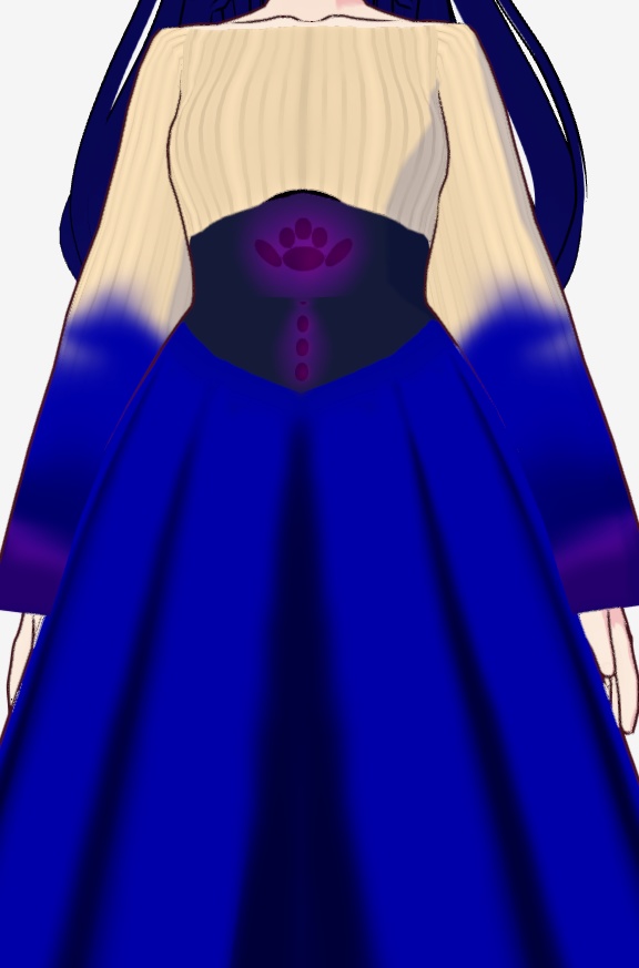 Vestido azúl (Vroid)