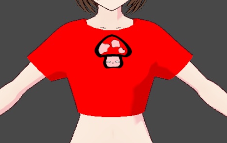 8 mushroom t-shirts (Vroid)