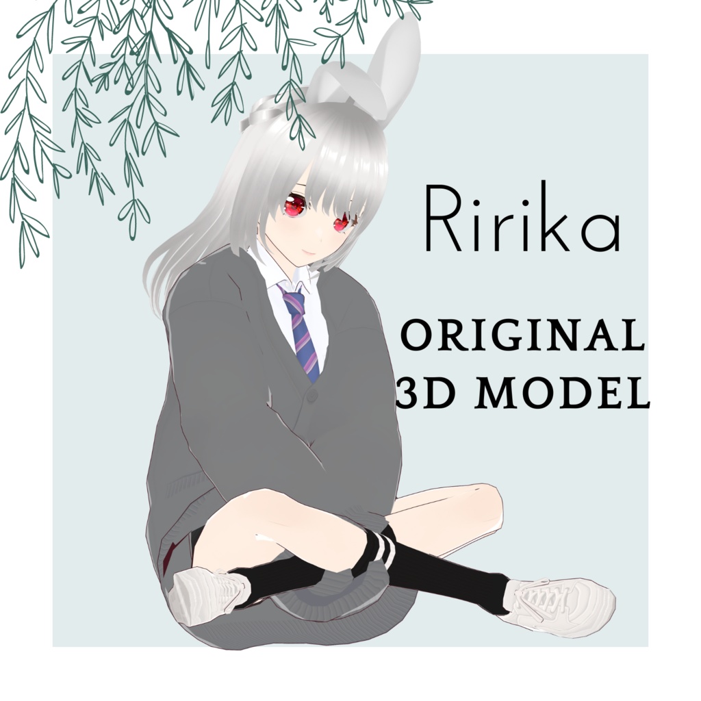 3d original model: 'Ririka'    (Vroid)