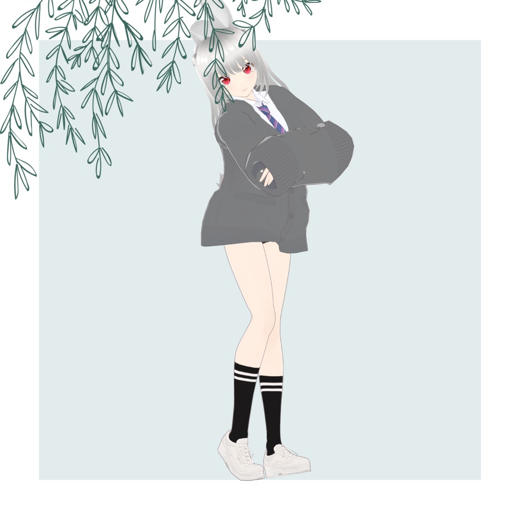 3d original model: 'Ririka'    (Vroid) - YurikoMurez - 7/7