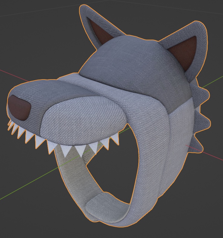 オオカミの被り物