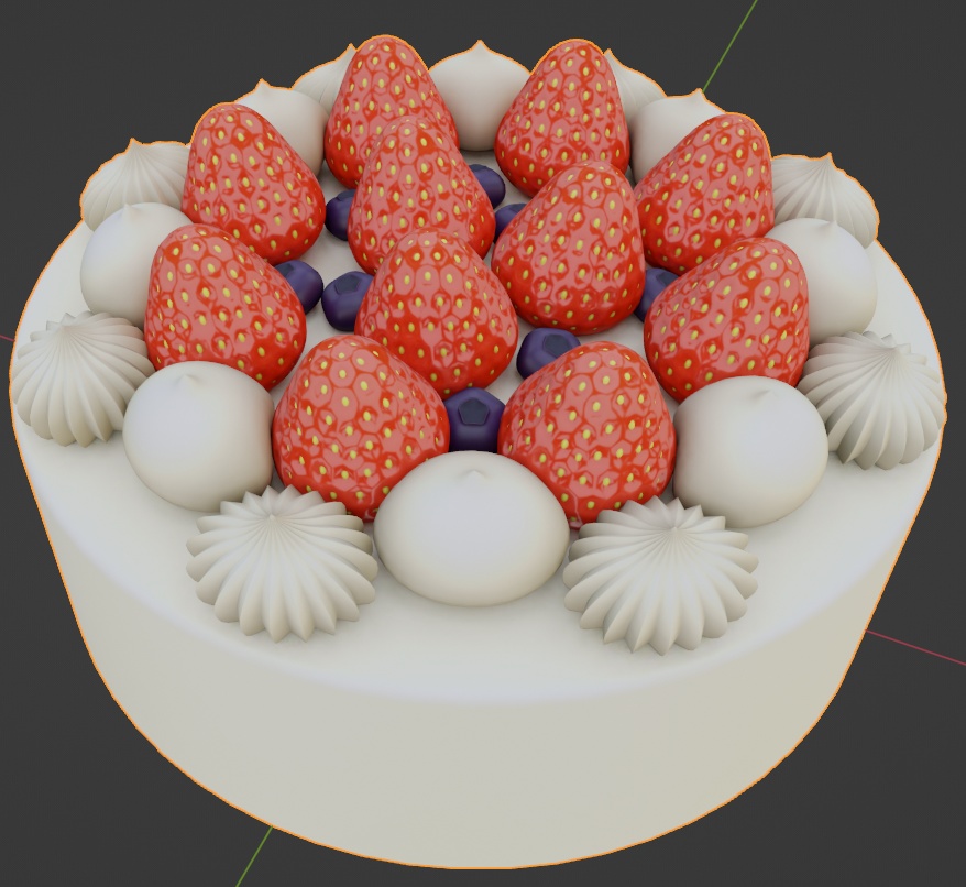 苺のホールケーキ