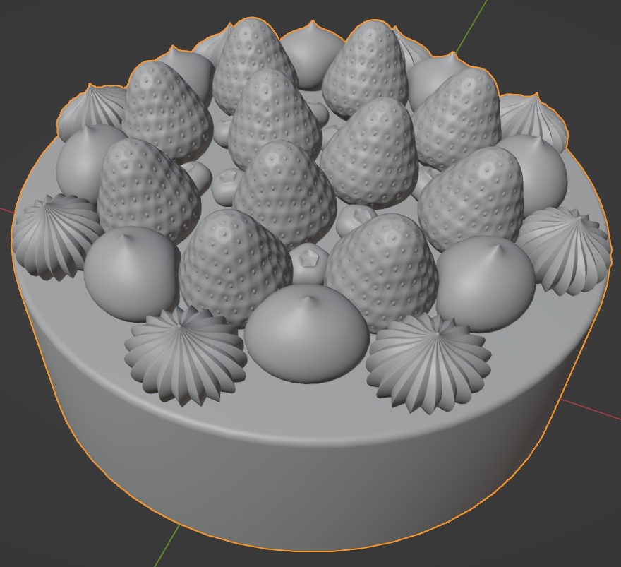 苺のホールケーキ