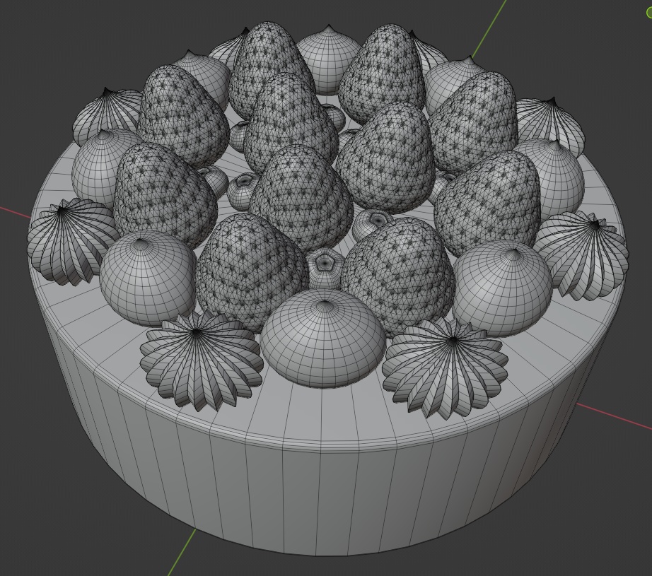 苺のホールケーキ