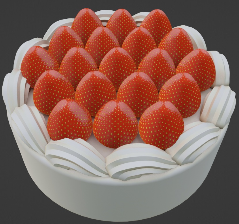 苺のホールケーキ