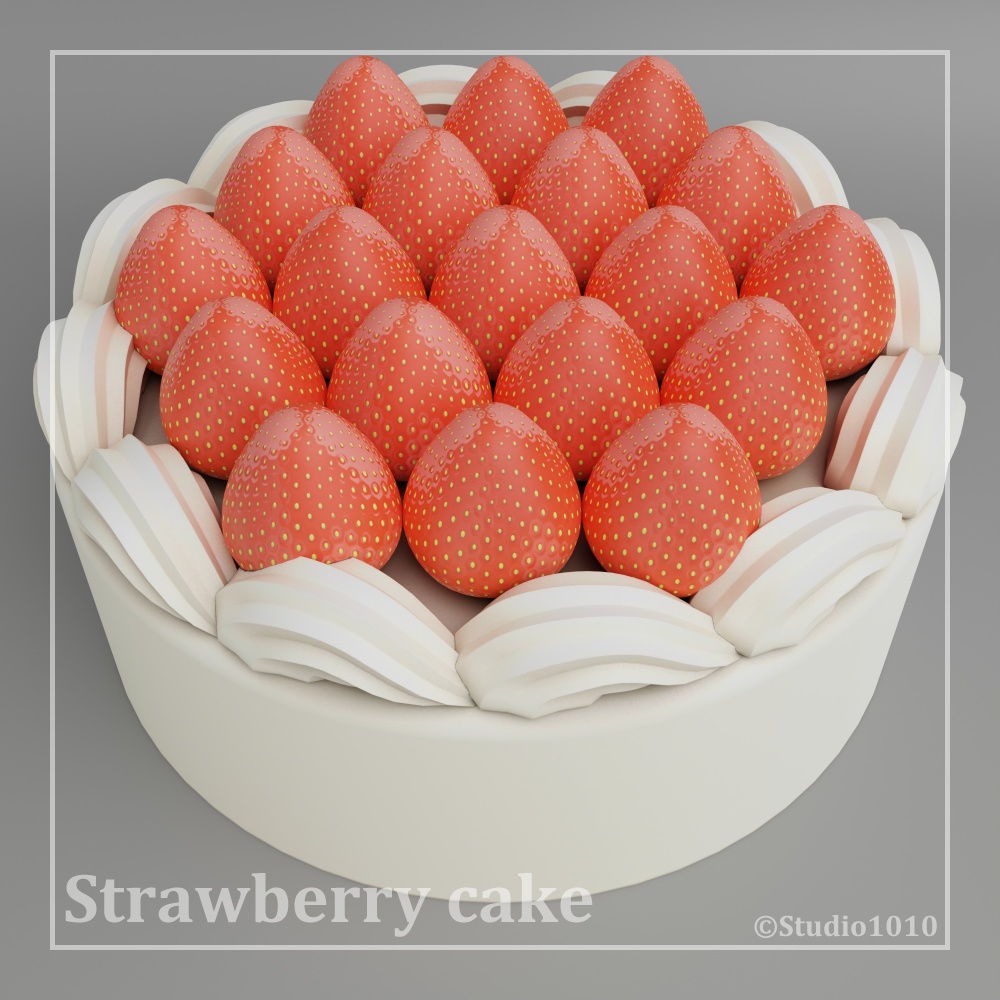 ケーキ vol.7_苺のホールケーキ