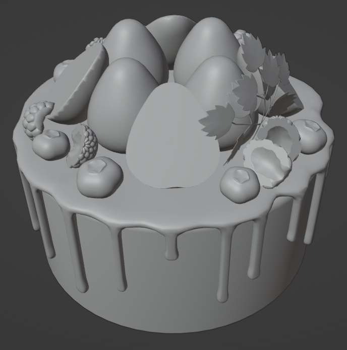 苺チョコレートのホールケーキ